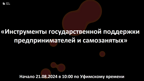 Семинар «Инструменты государственной поддержки предпринимателей и самозанятых»